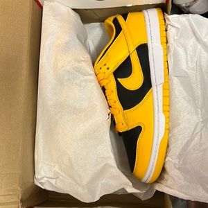 Brand new in box Nike Dunk Goldenrod black and yellow M7/W8.5